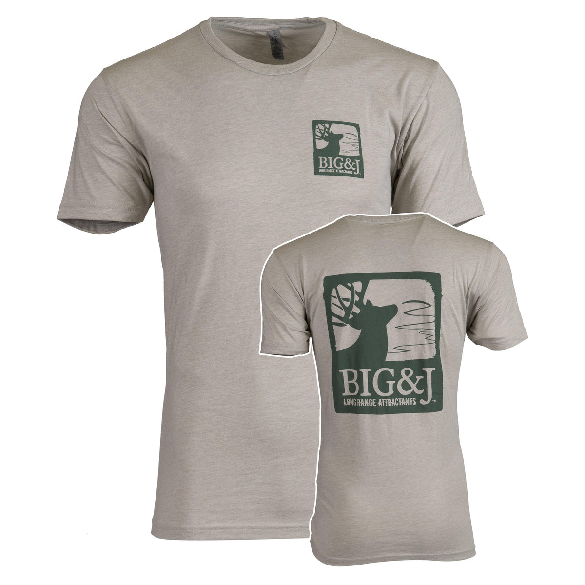Cream with Green Lettering Big&J Logo Shirt