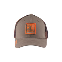 Brown and Camo Orange Logo Patch Hat