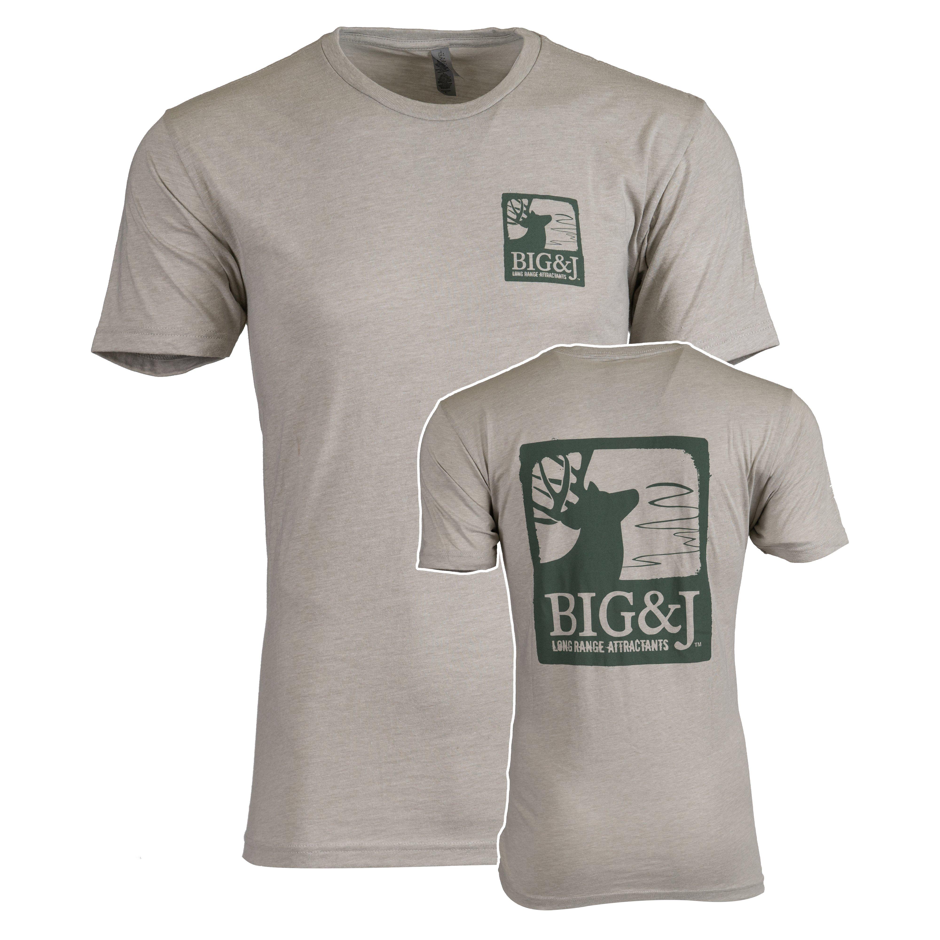 Cream with Green Lettering Big&J Logo Shirt – Big and J Industries