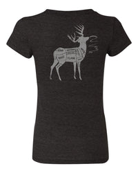 Women's Cut Charcoal Deer Eater Shirt