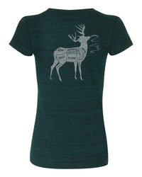 Women's Cut Emerald Deer Eater Shirt